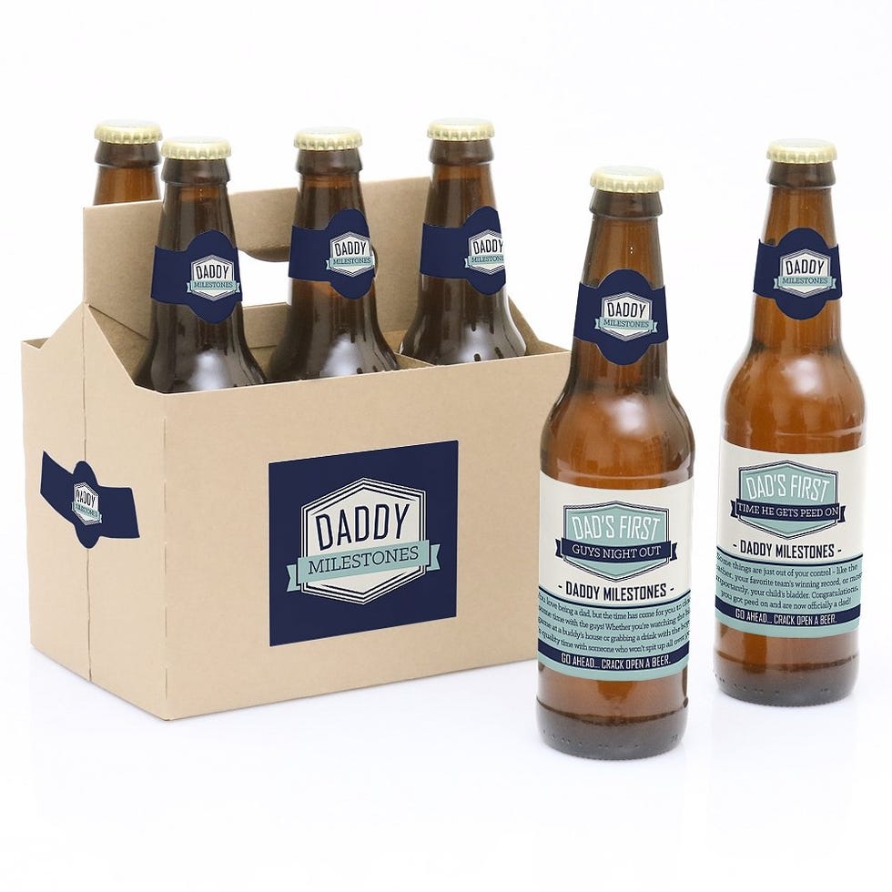 Daddy's Milestones Bottle Labels