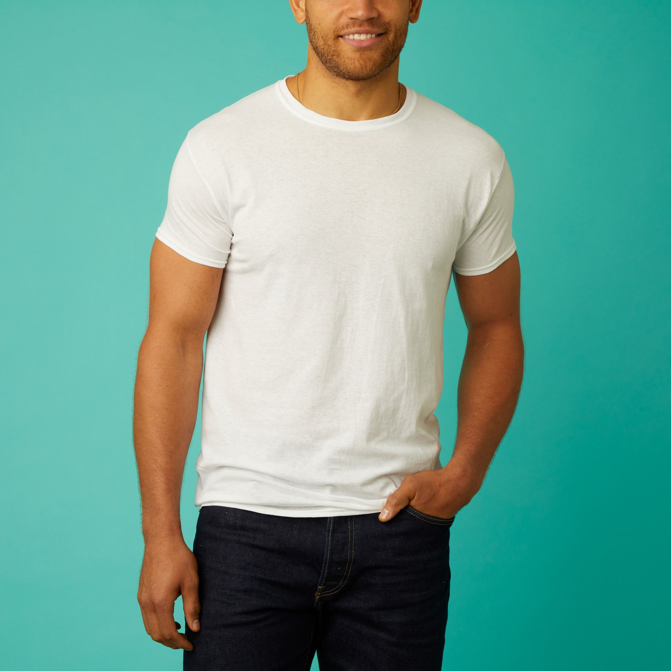 Hanes white t shirts shrink best sale