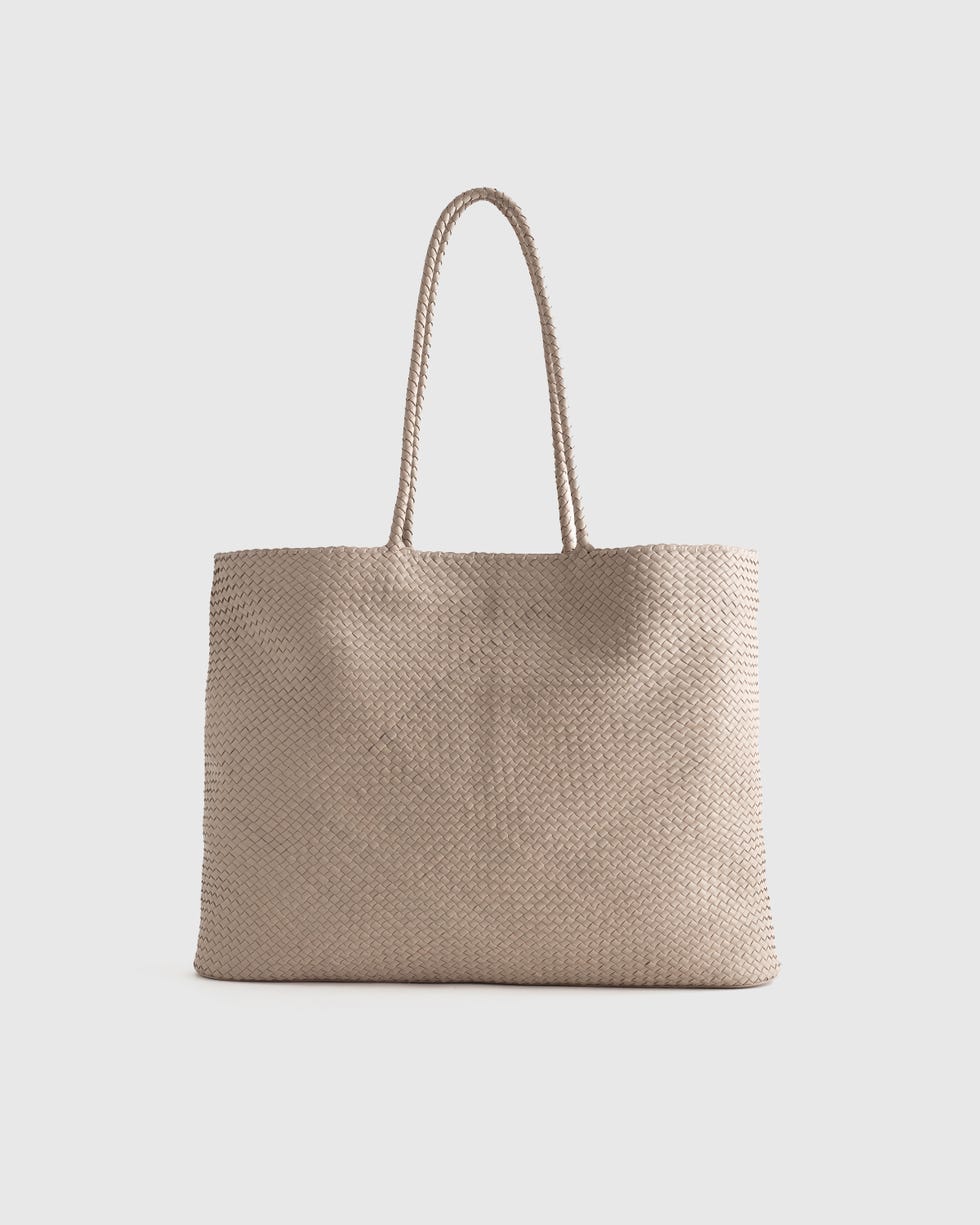 Italian Leather Handwoven Tote