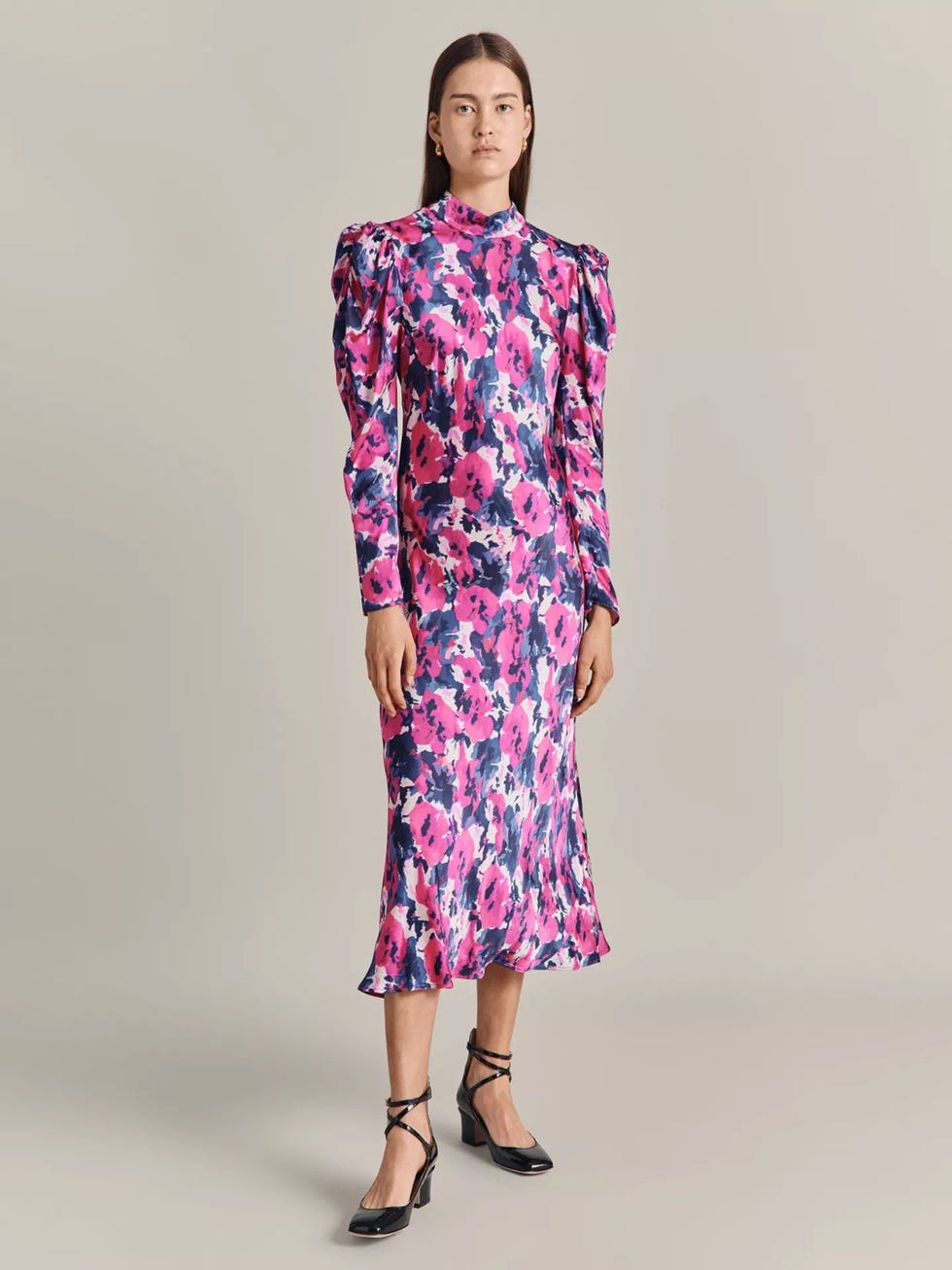 Harper Midi Dress in Pink