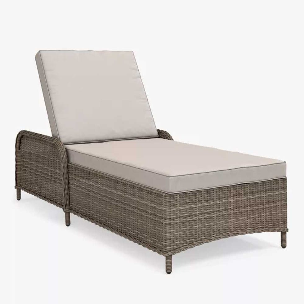 Rye Woven Garden Sun Lounger, Natural