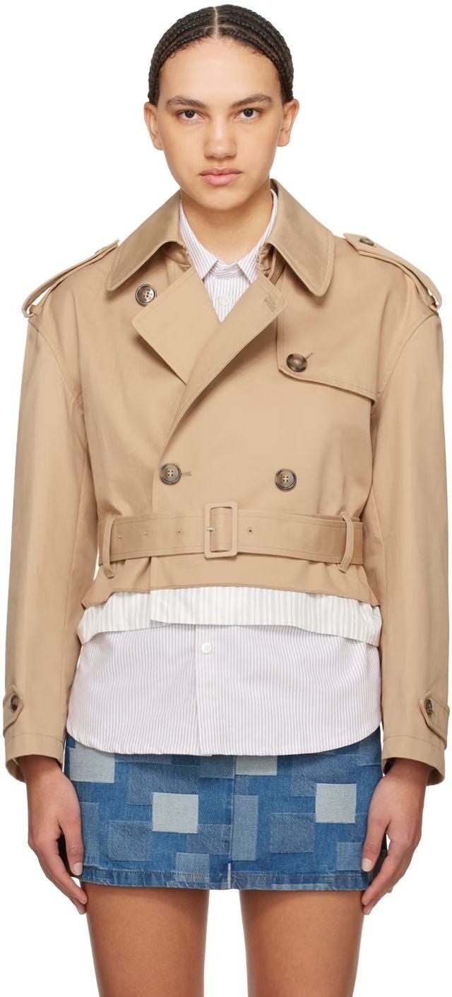 Cropped Trench Coat