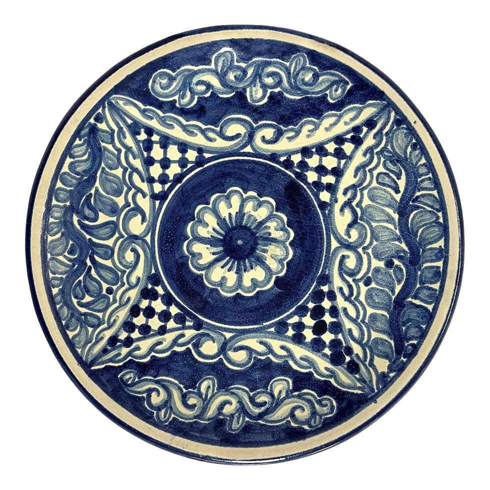 Painted Terra Cotta Plate