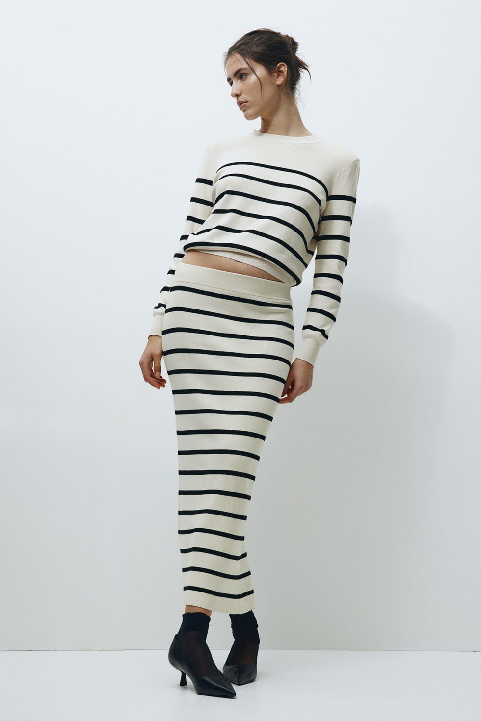 Rib-knit skirt