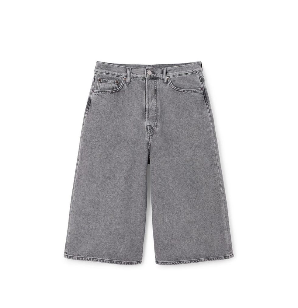 Knee-Length Denim Shorts