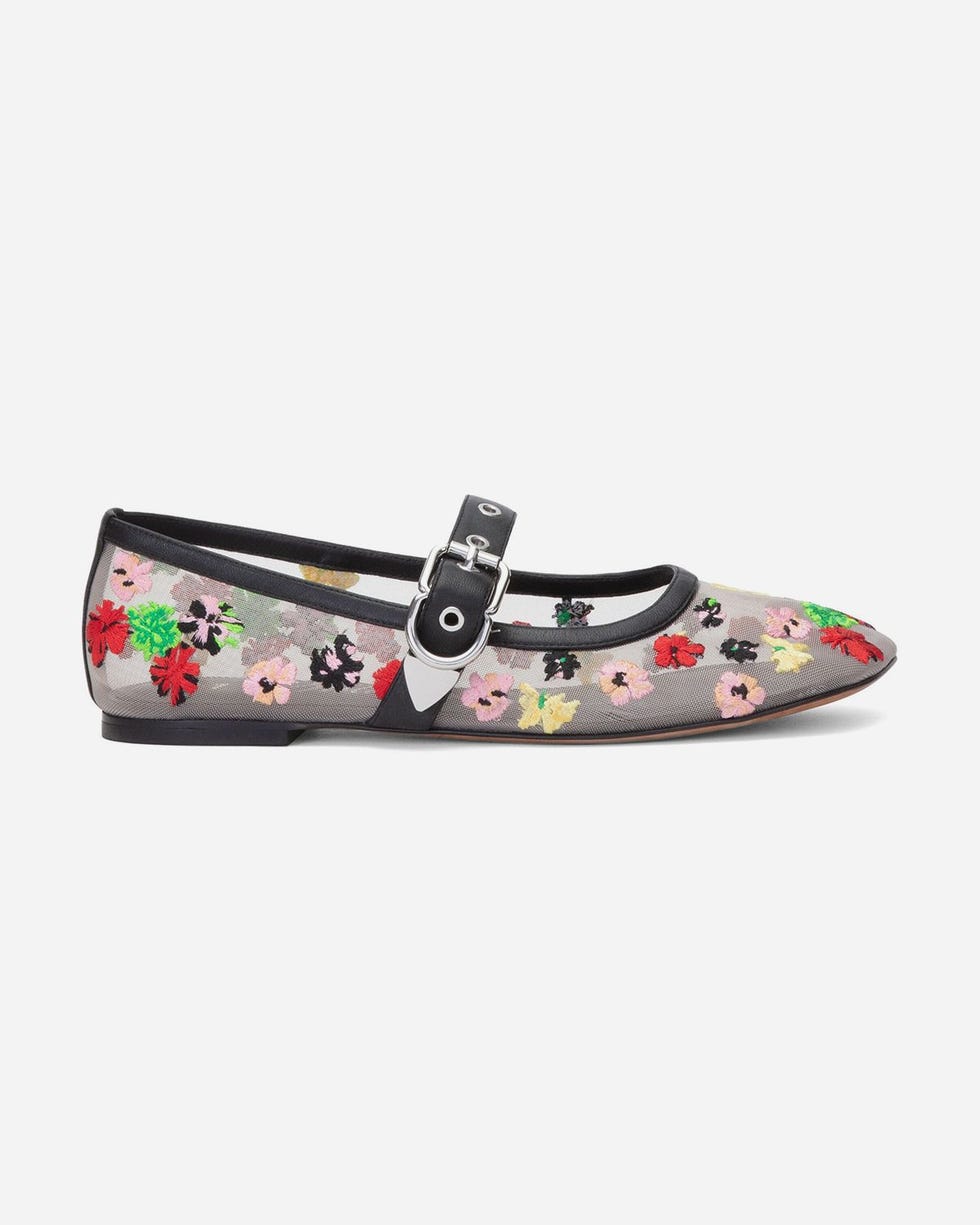 ID Flowerworks mesh ballerina shoes