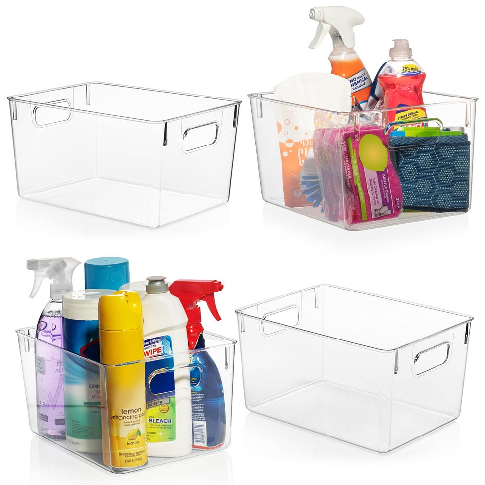 Plastic Storage Bins (4 Pack)