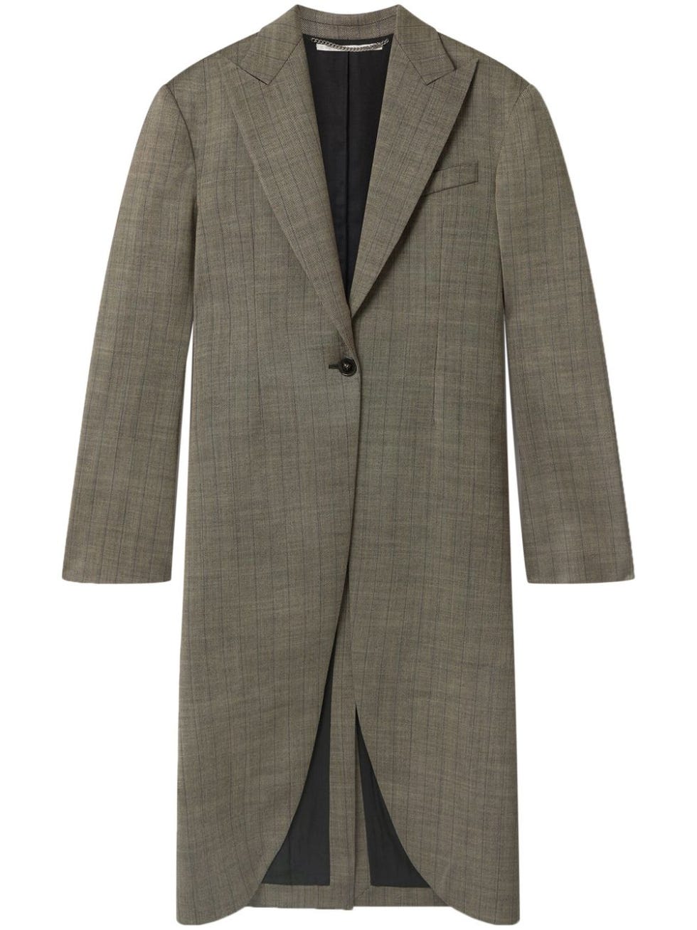 Single-Breasted Wool Coat