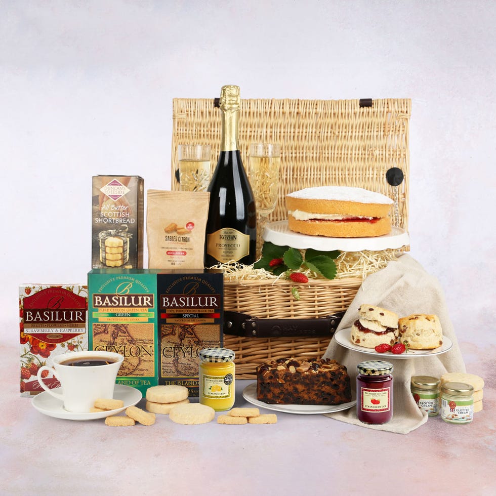 Celebratory High Tea in Hamper Basket