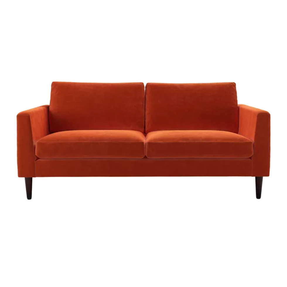 Jude 3 Seat Sofa in Burnt Orange Velvet