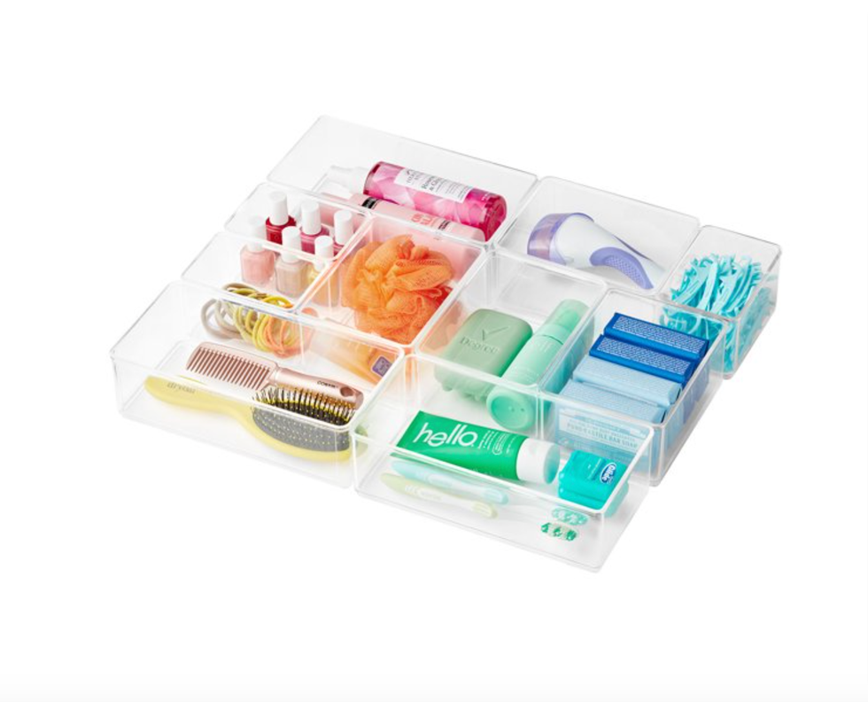 10-Piece Clear Plastic Modular Bath Edit