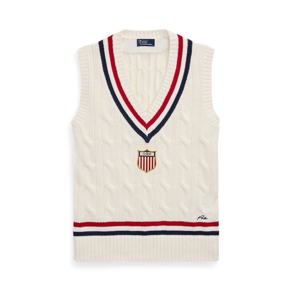 Team USA Cable Knit Cricket Vest