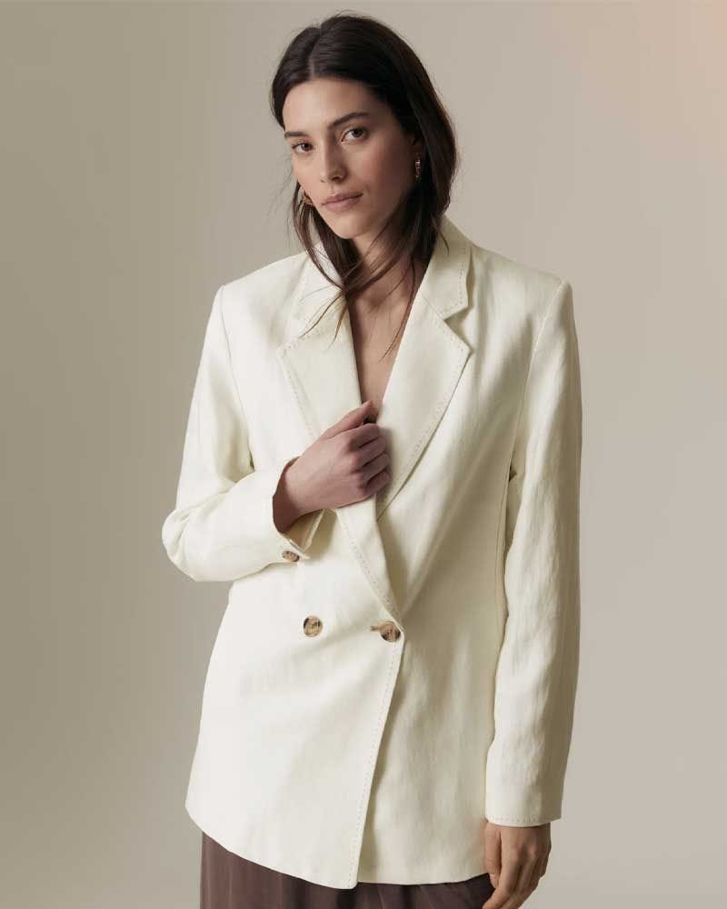 Per Una Linen Blend Relaxed Blazer