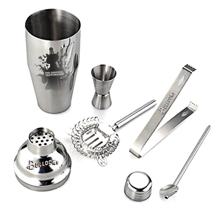 Tom Bullock's Five-Piece Stainless Steel Bar Set