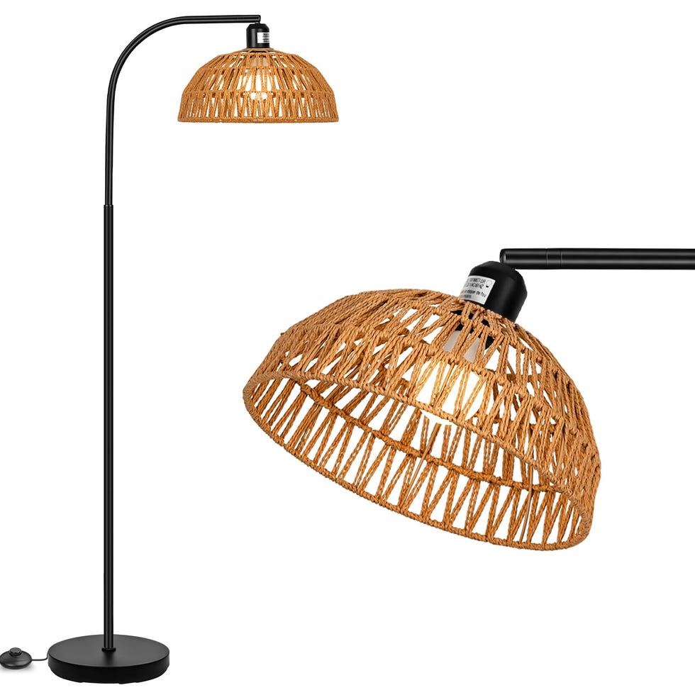 Farmhouse Rattan Floor Lamp Farmhouse Rattan Floor Lamp