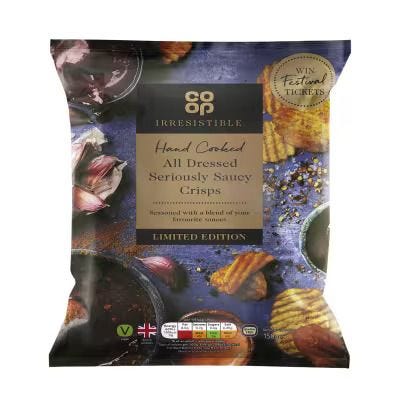 Co-op Irresistible Hand cooked All Dressed Seriously Saucy Crisps 