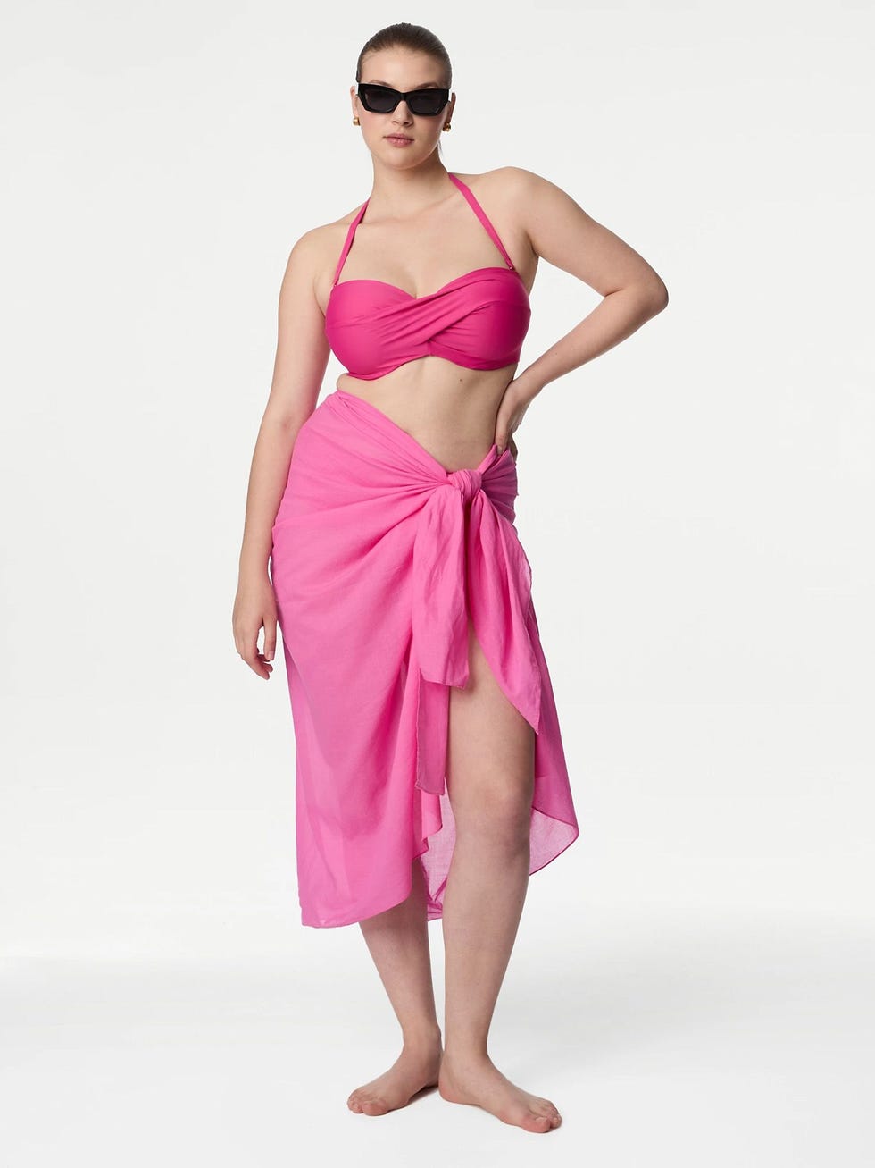 Wired Twist Front Bandeau Bikini 