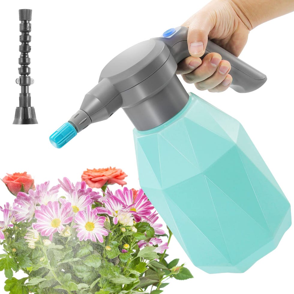SYLSTAR Electric Spray Bottle Plant Mister for Indoor/Outdoor Plants, 2L Automatic Watering Can Rechargeable Battery Powered Sprayer with Adjustable Spout for Gardening