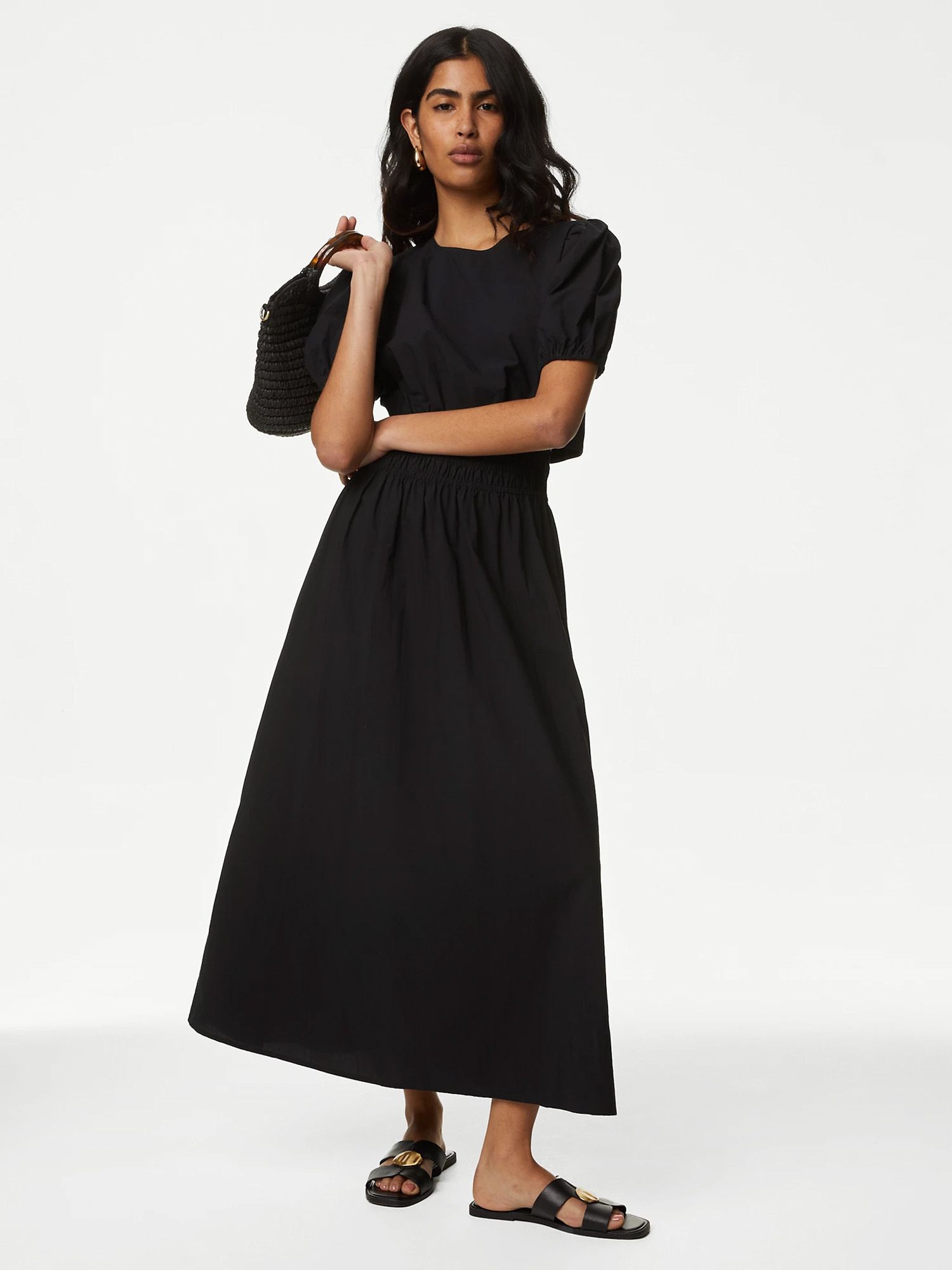 Marks and spencer black dress hotsell