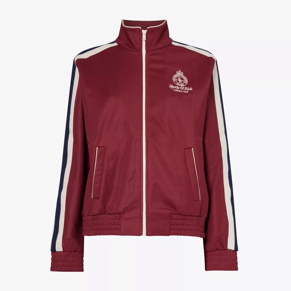 Crown logo-embroidered woven track jacket