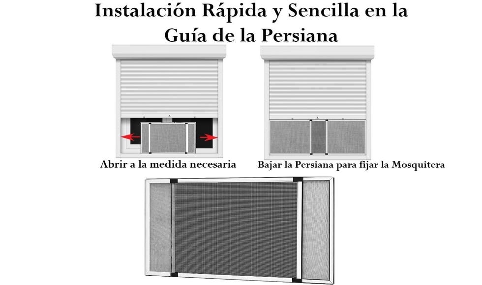 Mosquitera extensible de aluminio blanco