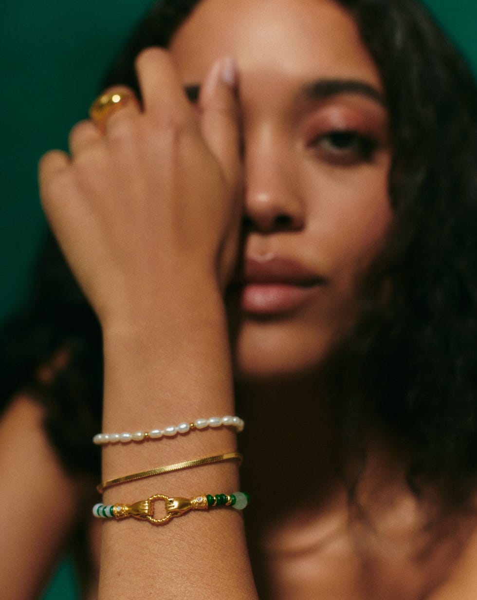 Harris Reed In Good Hands Beaded Gemstone Bracelet