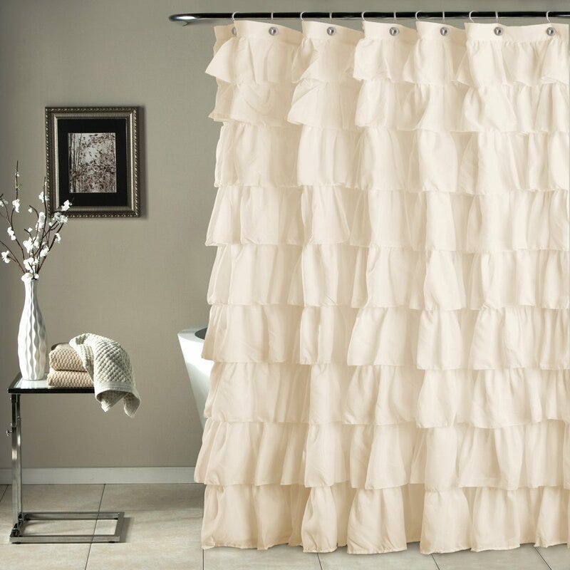 JWVJ Splash Guard Shower Curtain 72x72 Bathtub Splash Guard