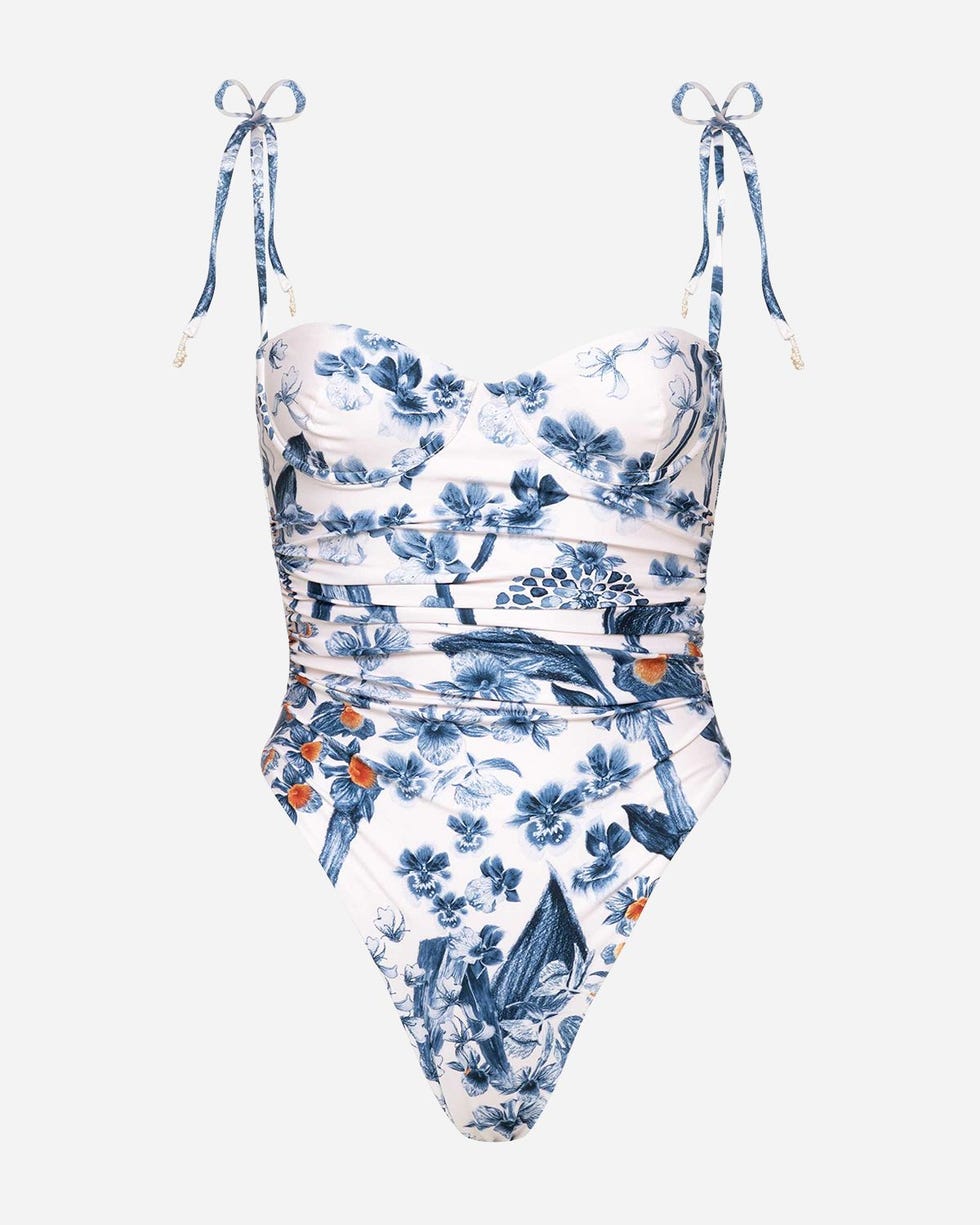 Rabano Petalo Ruched One-Piece Swimsuit