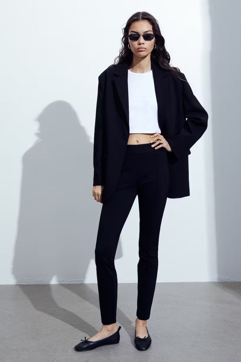 Crease-leg Leggings