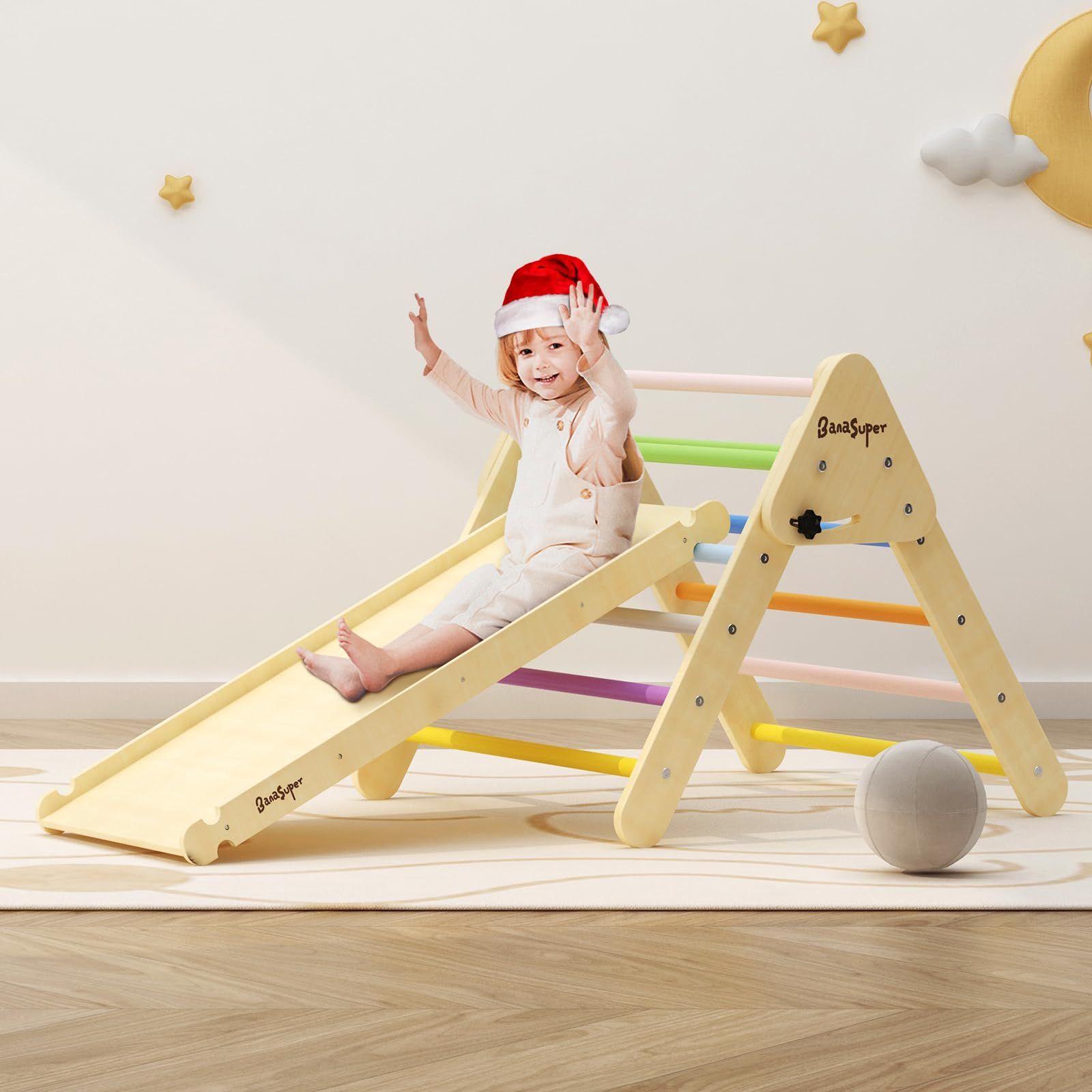 Triángulo de escalada de madera