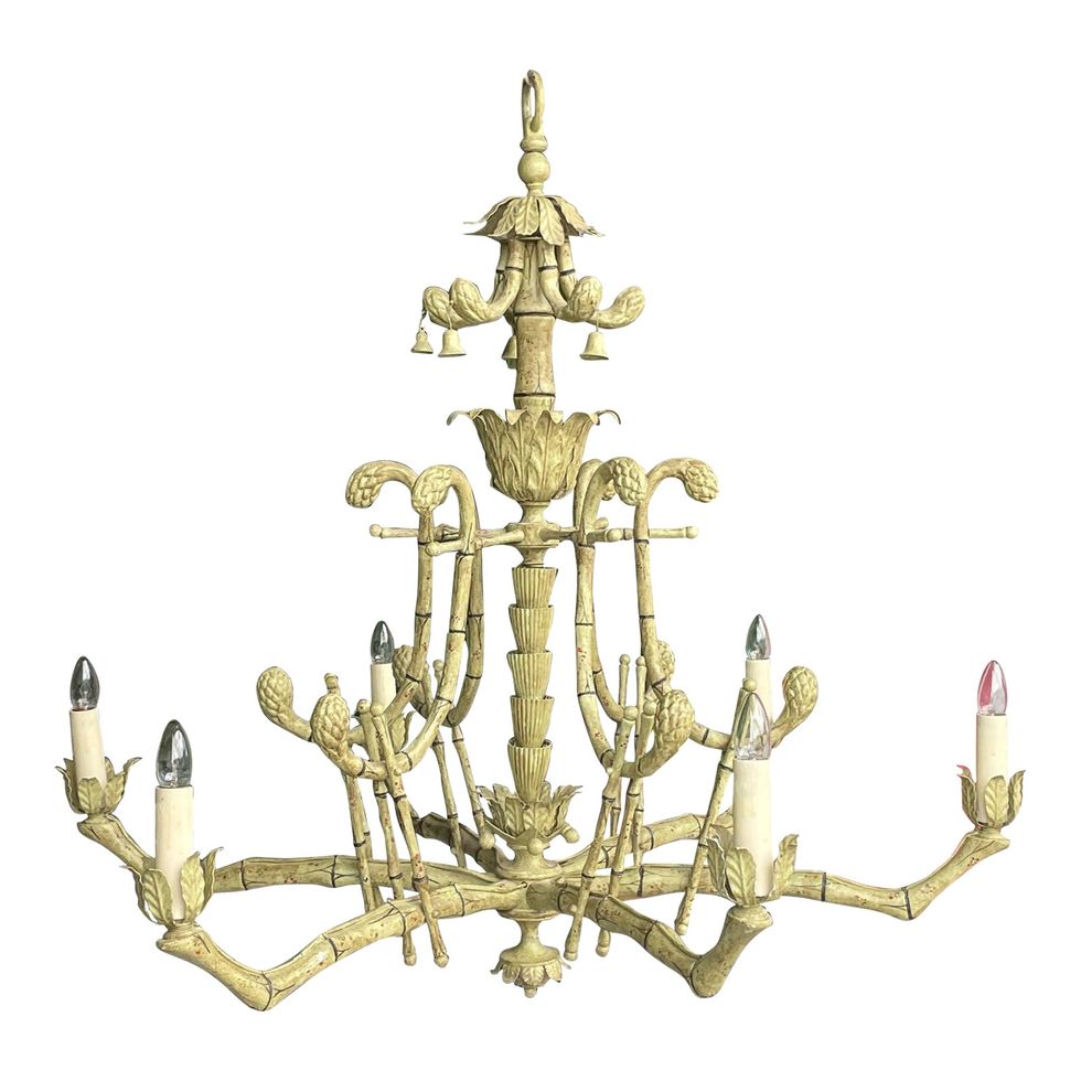Tole Pagoda Style Chandelier by Vaughan