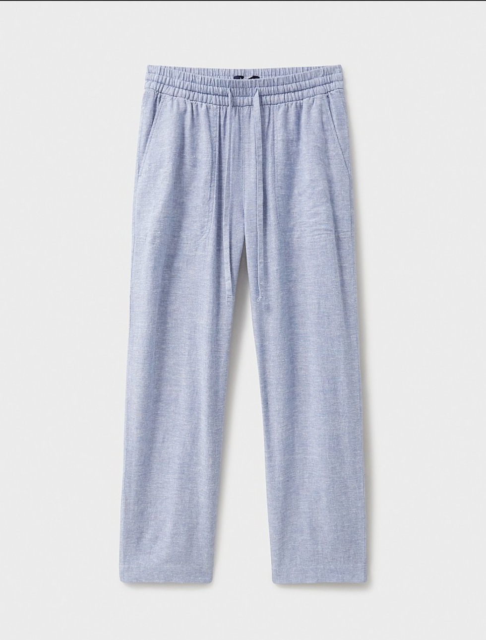 Linen Blend Tapered Trousers