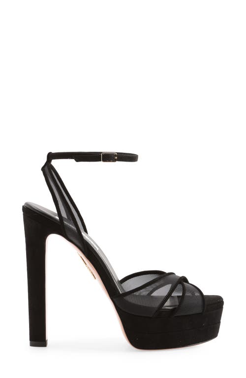 Divine Mesh Ankle Strap Platform Sandal