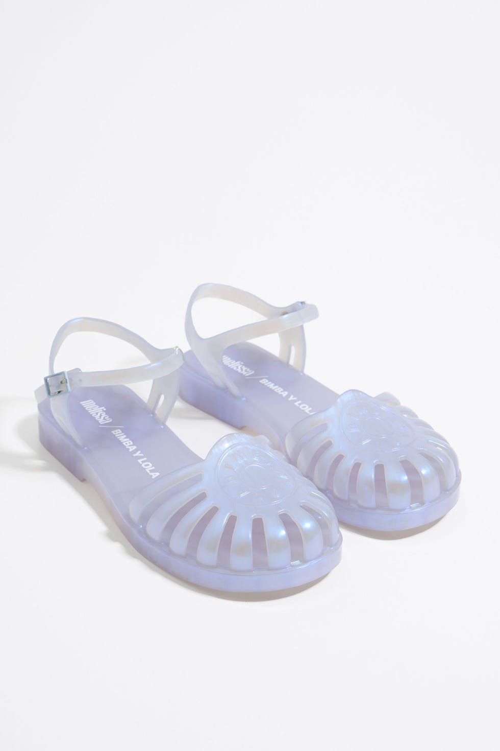 Blue jelly sandals