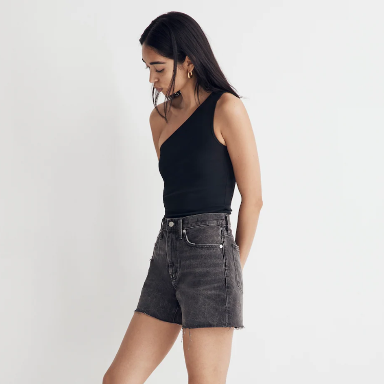 Relaxed Mid-Length Denim Shorts