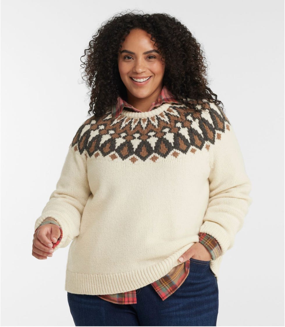 Women's Bean's Classic Ragg Wool Sweater, Crewneck Fair Isle