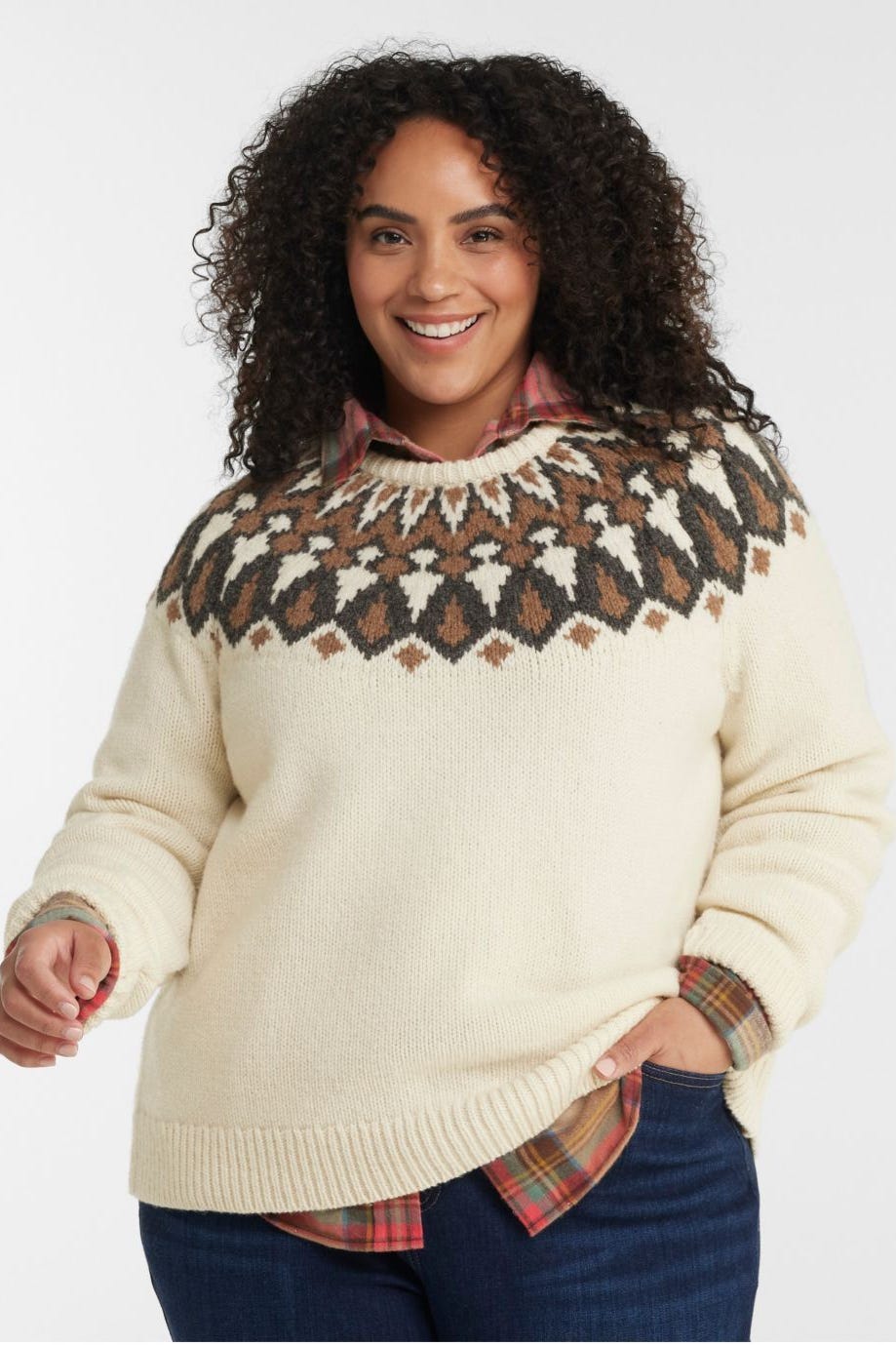 Women's Bean's Classic Ragg Wool Sweater, Crewneck Fair Isle Women's Bean's Classic Ragg Wool Sweater, Crewneck Fair Isle