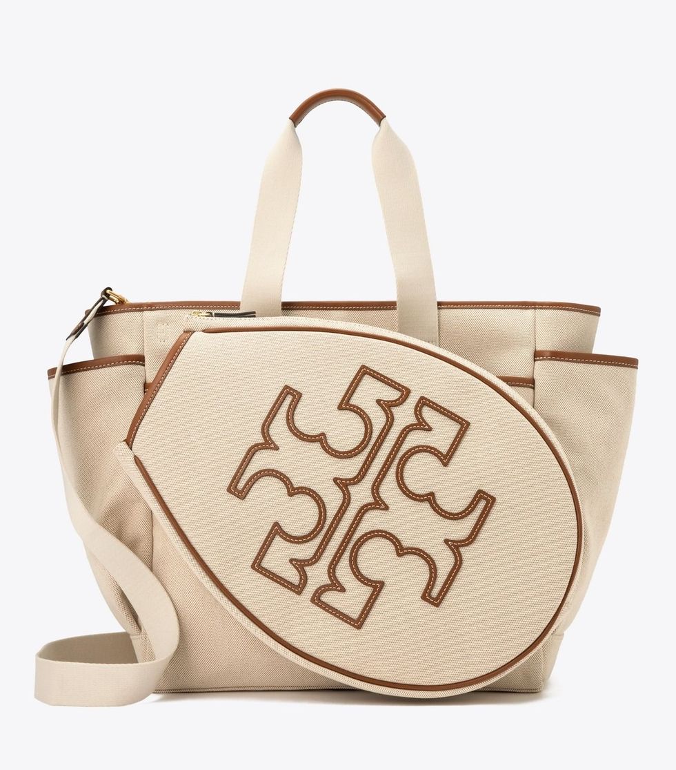 Two-Tone Canvas Tennis Tote