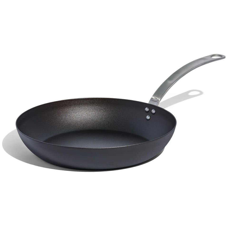 Seasoned 12" Blue Carbon Steel Frying Pan