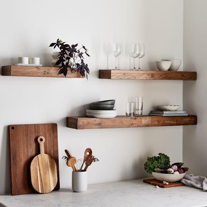Emmerson Reclaimed Wood Floating Wall Shelves