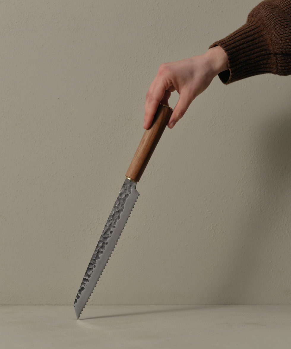 Super sharp handmade bread knife 