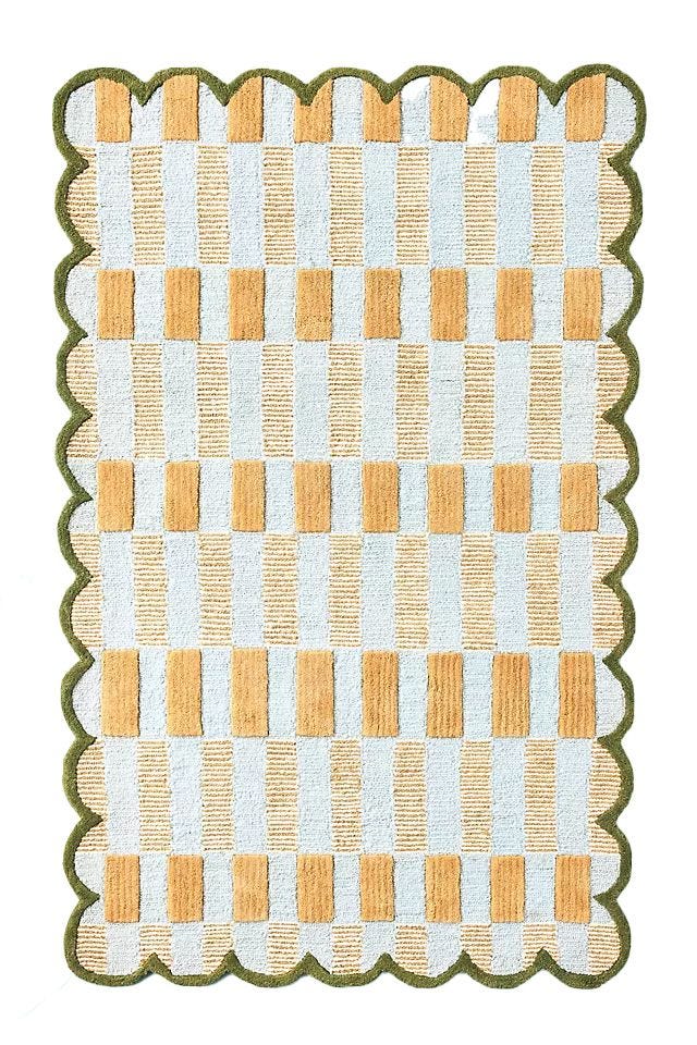 Tufted Plaid rug - 91x61cm