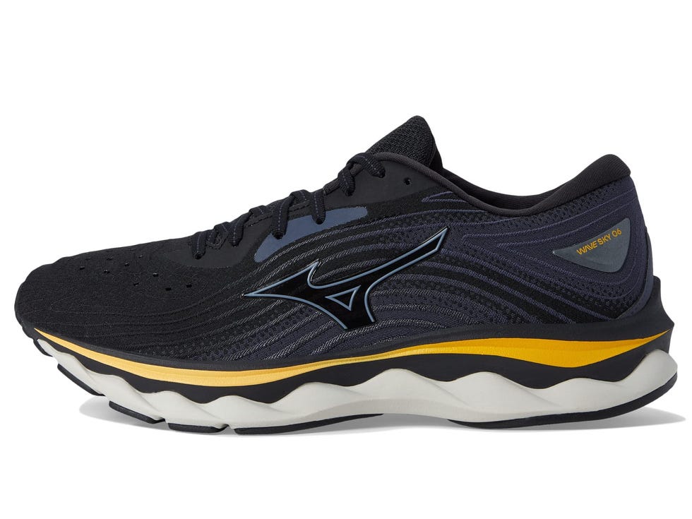 Mizuno Scarpe da corsa Wave Sky 6 da uomo, Black-tradewinds, 7 US Wide, 411370.909T