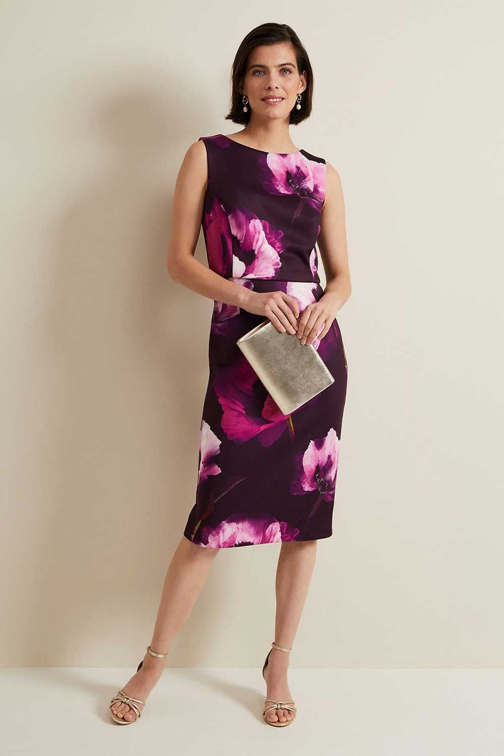 Floral Midi Shift Dress