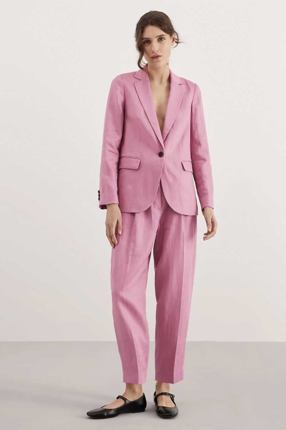 Pure Linen Single Breasted Blazer