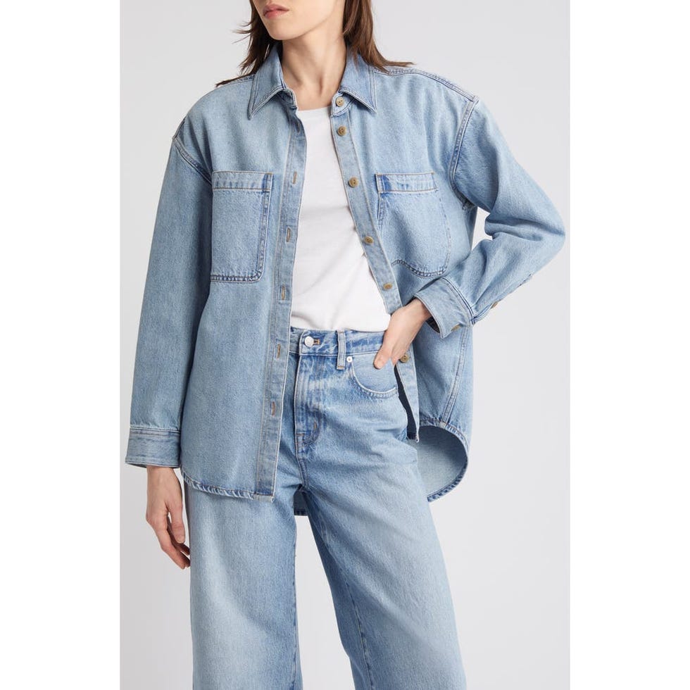 Oversize Denim Button-Up Shirt