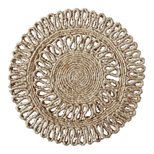 Better Homes & Gardens Jute Flower Placemat- 15"D