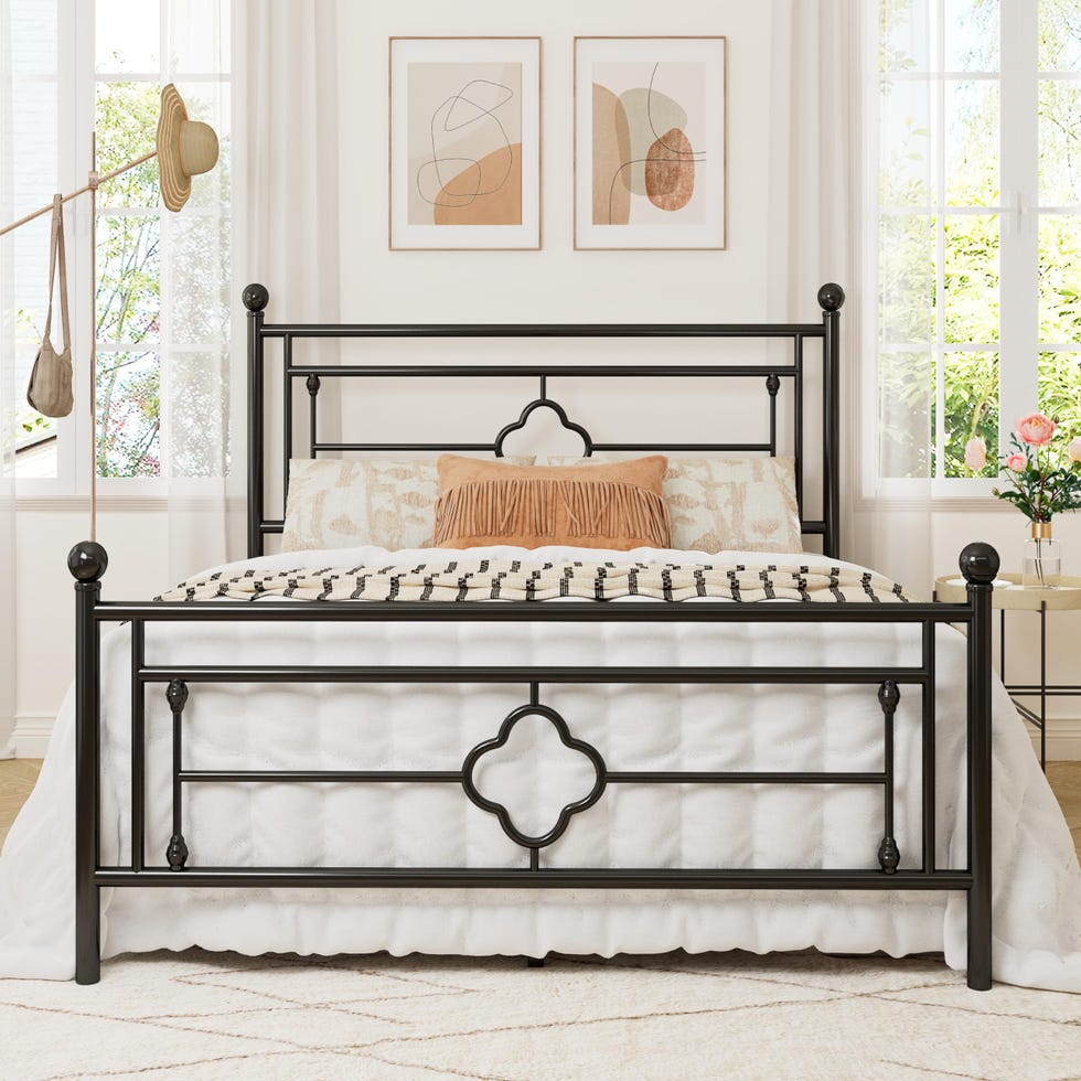 Queen Size Metal Platform Bed Frame 