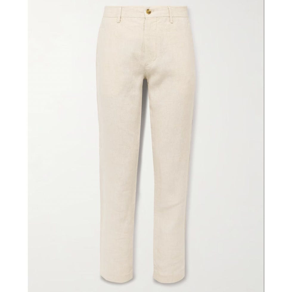 Theo 1454 Tapered Linen Trousers