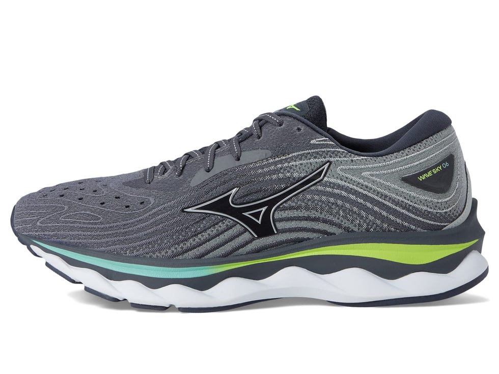 Mizuno Scarpe da corsa Wave Sky 6 da uomo, Quiet Shade-argento, 14 US Wide